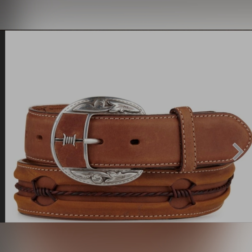 Justins 42" Leather Brown Western Belt